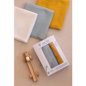 Lizayn Tekstil Çok Amaçlı Müslin Örtü & Battaniye 3'lü Set %100 Pamuk Oeko-Teks Sertifikalı 80X80 cm