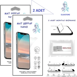Elsa Store Honor 200 Nano Ekran Koruyucu 2 Adet Ultra İnce Esnek Mat Şeffaf