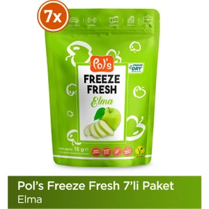 Pol's Freeze Fresh Elma 20  g x7 Adet Freeze Dry Dondurularak Kurutulmuş Meyve