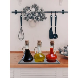 Silikon Yağdanlık Altlığı - Yağ Standı - Sabunluk Altlığı - Çok Amaçlı Organizer - Tezgah Sunum Düzenleyici 27X11 cm
