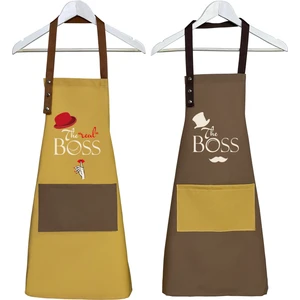 Kumaş Mutfak Önlüğü Seti 2'li Leke Tutmaz Su Itici %65 Pamuk %35 Polyester Boss - Real Boss Patron Önlük