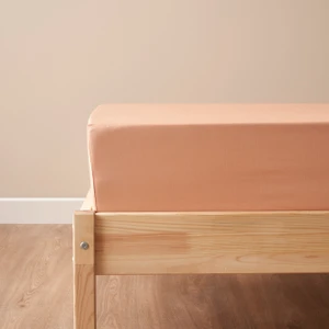 Bella Maison %100 Pamuk Saten Supreme Çift Kişilik Lastikli Çarşaf Somon (160x200x35 cm)