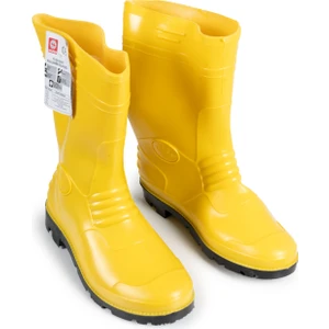 Uzun Unisex Lastik Çizme - Inşaat, Tarım, Sanayi ve Balıkçı Çizmesi Sarı