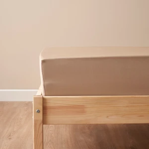 Pamuk Saten Supreme Çift Kişilik Lastikli Çarşaf Vizon (160 x 200 x 35  cm )