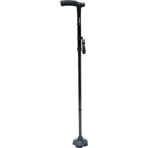 Kifidis GB802  Katlanır Dörtlü Lastikli Baston Siyah / Black
