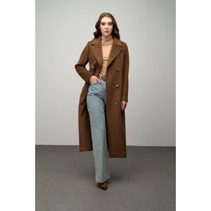 Punto Detaylı Kruvaze Exclusive Kaban Tütün 3055