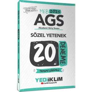 Yediiklim Yayınları   2025 Meb Ags Sözel Yetenek Tamamı Çözümlü 20 Deneme