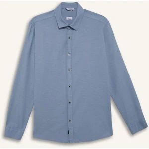 Slim Fit Dar Kesim Pamuklu Basic Düz Uzun Kollu Gömlek A4644AX25SP