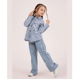 Kız Yıldızlı Kot Pantalon 25YDMB9828