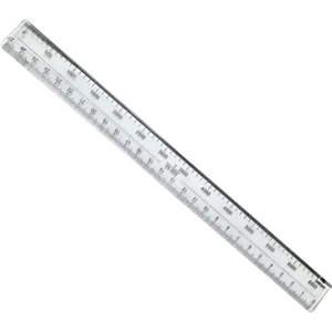 27 cm Düz Harita Cetveli 1/25000 Ölçekli  -Askeri Cetvel