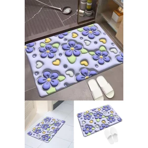 Su Emici Paspas Şık Tasarım Abdest Paspası Kaymaz Taban Banyo Paspası