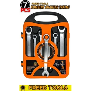 Freed Tools Cırcırlı 7 Parça Kombine Anahtar Takımı Seti