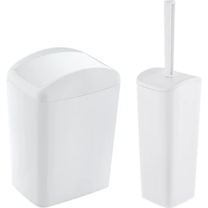 Soft Çöp Kovası ve Wc Fırçası Beyaz