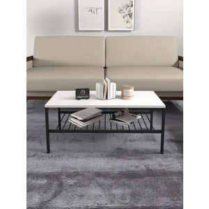 2 Raflı Metal Orta Sehpa Dekoratif Sehpa Lüx Metal Raflı Sehpa Iki Katlı Salon Sehpa