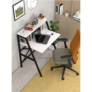 Pratik Çalışma Masası Raflı Ofis Masası Yemek Masası Okul Yurt Masası Metal Raflı Çalışma Masası