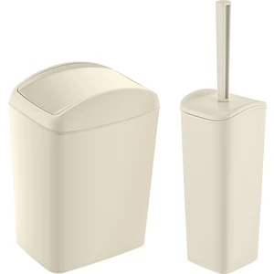 Soft Çöp Kovası 5 LT ve Soft Wc Fırçası Latte