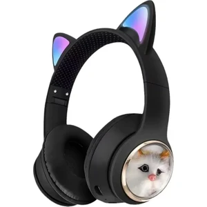 Kedi Kulaklık Bluetooh Kablosuz Kız ve Erkek Çocuklar Için Hediye Önerisi Renkli Kedi Kulaklıklar