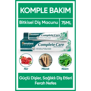 Komple Bakım Bitkisel Diş Macunu, Florürlü, Parabensiz, Vejeteryan, Güçlü Dişler, 75 ml