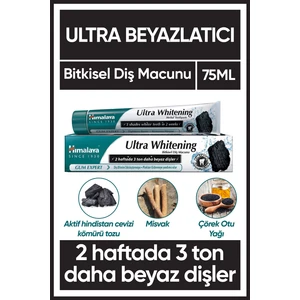 Ultra Whitening Bitkisel Diş Macunu 75 Ml, Kimyasal Içermez, Aktif Kömür