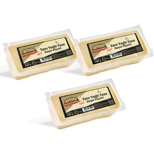 3'lü Tam Yağlı Taze Kaşar Peyniri 3000 gr (1000gr x 3)