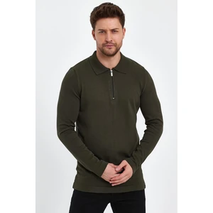 Alexander Gardi Fermuarlı Polo Yaka Kazak (E23-6702)