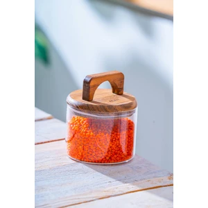 Malibu Akasya Kapaklı Borosilikat Cam Kavanoz 350 Ml