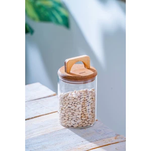 Malibu Akasya Kapaklı Borosilikat Cam Kavanoz 700 Ml