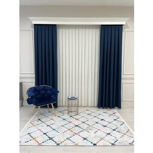 Krem-Gri Renk Kabartmalı Görünüm Lateks Deri Taban Halı