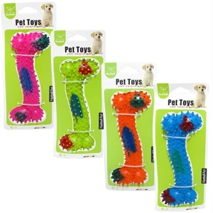 Dikenli Kauçuk Kemik Köpek Oyuncağı 15 cm (1 Adet)