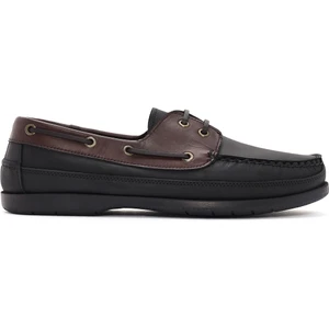 Erkek Siyah Deri Comfort Loafer 25SFD6607M2