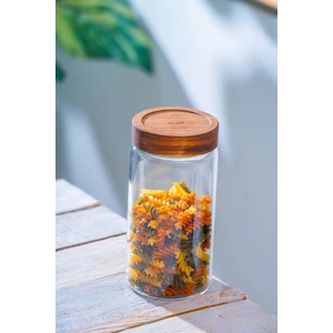 Malibu Akasya Kapaklı Borosilikat Cam Kavanoz 1300 Ml