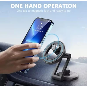 Magsafe Uyumlu 360° Dönebilen Mıknatıslı Araba Telefon Tutacağı, Laptop ve Masaüstü Telefon Tutucu