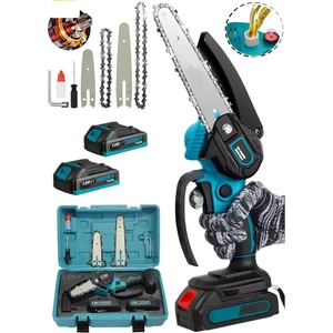 Alman 7 Serisi Otomatik Yağlamalı Çift Akülü Şarjlı Zincirli Ağaç Dal Budama Testeresi