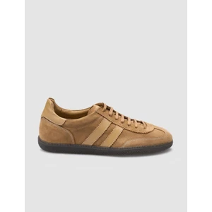 Deri Taba Süet Bağcıklı Kadın Sneaker