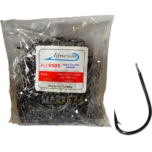 Iğnesan 505 Serisi Black Nikel Olta Iğnesi 1000LI Paket - No-3-0