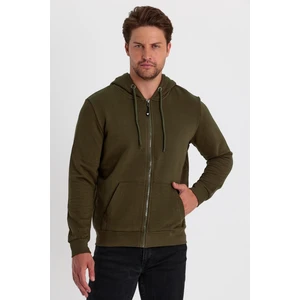 Cavla Collection Erkek Tam Fermuarlı Kapüşonlu Kanguru Cepli Sweatshirt