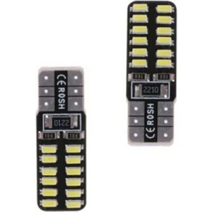 T10 Dipsiz W5W 24 LED Beyaz Park Ampulü 2ADET Güçlü Işık