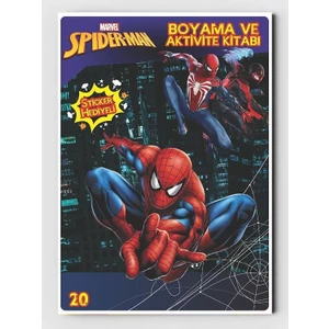 Spiderman Boyama Kitabı (20 Tam Sayfa), Maske Hediyeli (+1 Sayfa Sticker)