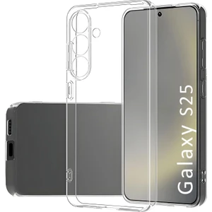 Samsung Galaxy S25 Kılıf Şeffaf Kamera Korumalı Esnek Yumuşak Silikon
