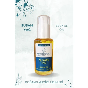 Beauty Voice Saf Susam Yağı 100 ml - Losyon Pompalı Şişe - Kilitli Başlık