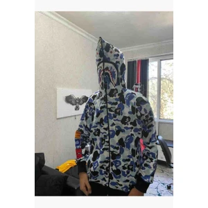 Çocuk Bape Nakışlı Fermuarlı Hırka