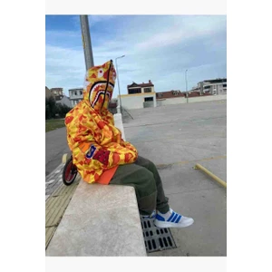 Çocuk Bape Nakışlı Fermuarlı Hırka