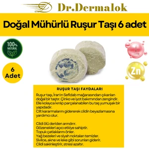 Dr.Dermalok Doğal Mühürlü Ruşur Taşı 6 Adet