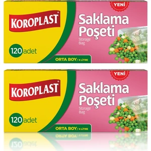 Saklama Poşeti Orta Boy 24 x 38 cm 120'li x 2 Paket