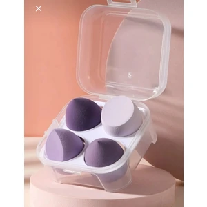 Tips Art 4'lü Makyaj Süngeri Seti Fondöten, Kapatıcı, Pudra Allık Sünger Mor