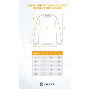 Erkek Bisiklet Yaka Uzun Kol Fanila Tişört Beyaz