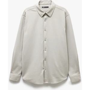 Pamuklu Düğmeli Uzun Kollu Gömlek