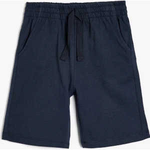 Beli Lastikli Cep Detaylı Pamuklu Basic Şort