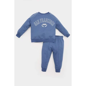 Erkek Bebek 2'li Takım Baskılı Sweatshirt Esnek Belli Eşofman Altı D2599A525SP