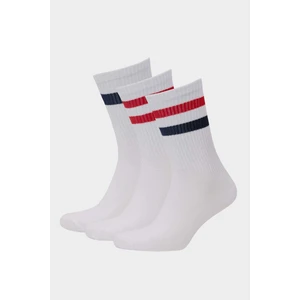 Erkek Rahat Lastikli 3'lü Pamuklu Uzun Çorap D9656AXNS